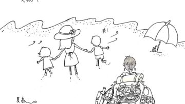 爸爸總是為家人默默付出